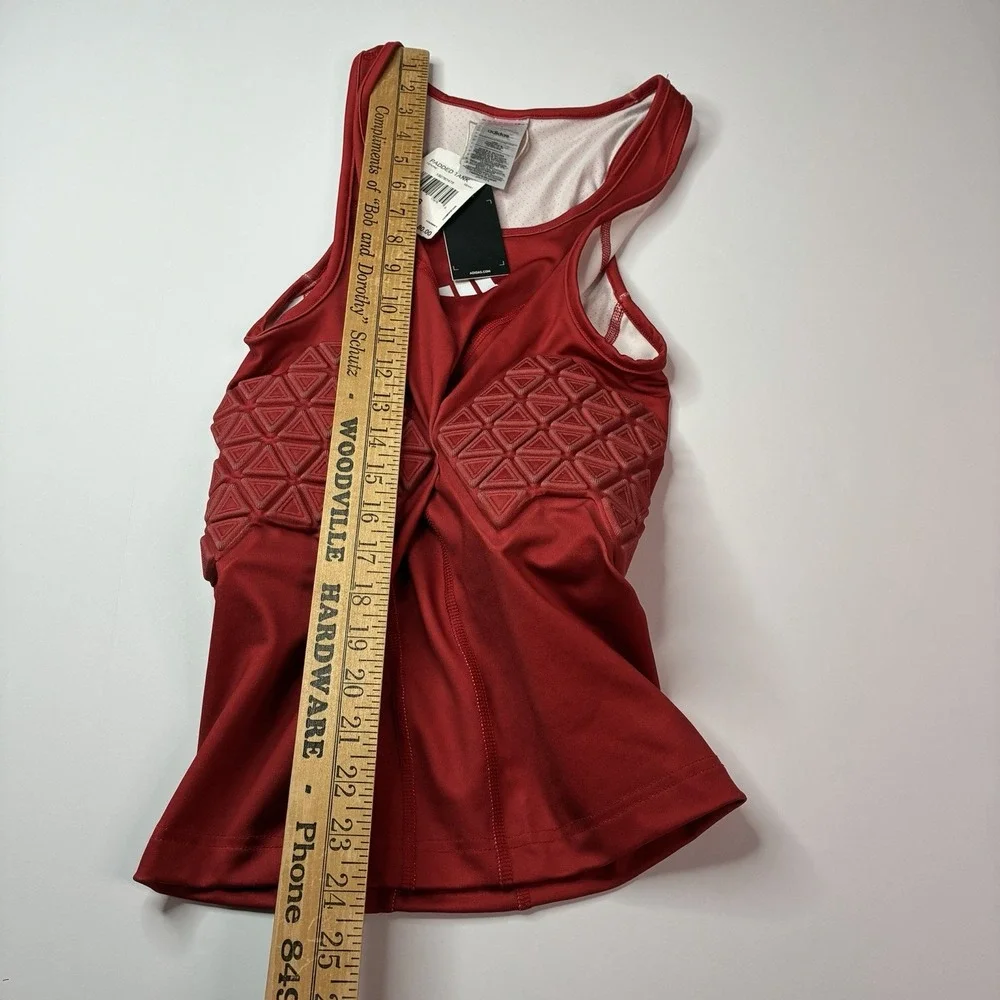 Adidas Aeroready Padded Basketball Compression Top Red Men's Size S Small IQ0881